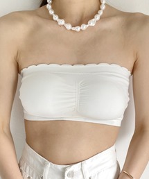 フリルベアトップカップ付きシームレスブラ