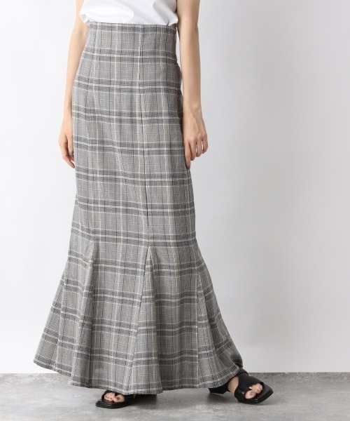 JEANASIS（ジーナシス）の「チェックマーメイドスカート/957626（スカート・レディース・グレー系その他/ブラウン系その他・FREE）」の5枚目の写真