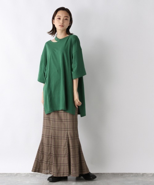 JEANASIS（ジーナシス）の「チェックマーメイドスカート/957626（スカート・レディース・グレー系その他/ブラウン系その他・FREE）」の9枚目の写真