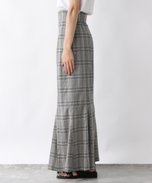 JEANASIS（ジーナシス）の「チェックマーメイドスカート/957626（スカート・レディース・グレー系その他/ブラウン系その他・FREE）」の3枚目の写真