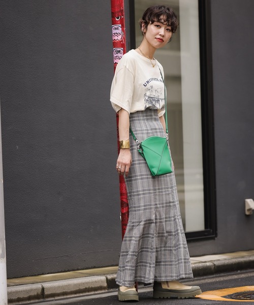 JEANASIS（ジーナシス）の「チェックマーメイドスカート/957626（スカート・レディース・グレー系その他/ブラウン系その他・FREE）」の17枚目の写真