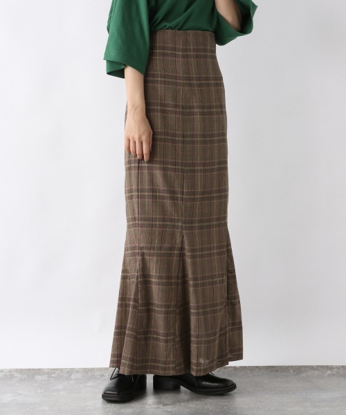 JEANASIS（ジーナシス）の「チェックマーメイドスカート/957626（スカート・レディース・グレー系その他/ブラウン系その他・FREE）」の19枚目の写真