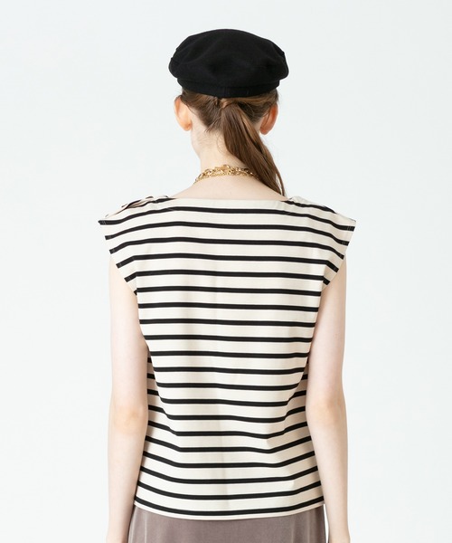 allureville（アルアバイル）の「サイド釦バスクシャツ（Tシャツ/カットソー・レディース・ホワイト/ベージュ・2）」の7枚目の写真