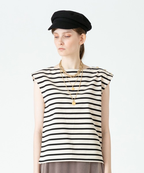 allureville（アルアバイル）の「サイド釦バスクシャツ（Tシャツ/カットソー・レディース・ホワイト/ベージュ・2）」の11枚目の写真