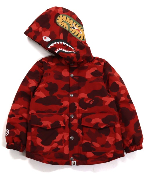 A BATHING APE（アベイシングエイプ）の「COLOR CAMO SHARK 4WAY DOWN JACKET K（ダウンジャケット/コート・キッズ・ネイビー/パープル/レッド・100/110/120/130/140）」の12枚目の写真