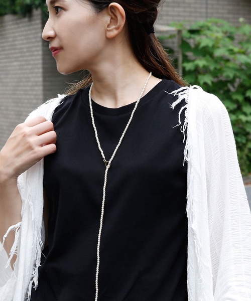 colleca la（コレカラ）の「ロングパールラリエット（ネックレス・レディース・ゴールド・ﾌﾘ-）」の4枚目の写真