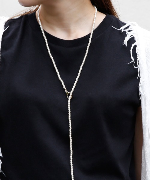 colleca la（コレカラ）の「ロングパールラリエット（ネックレス・レディース・ゴールド・ﾌﾘ-）」の5枚目の写真