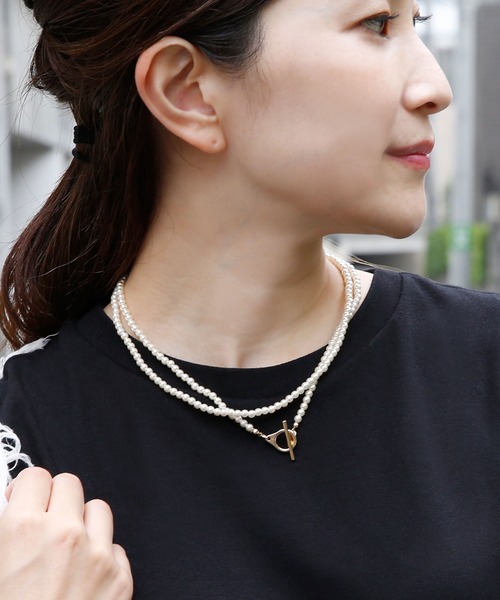 colleca la（コレカラ）の「ロングパールラリエット（ネックレス・レディース・ゴールド・ﾌﾘ-）」の7枚目の写真
