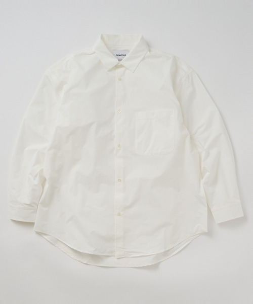 NewAnce（ニュアンス）の「【NewAnce】Oversized Shirt オーバーサイズシャツ（シャツ/ブラウス・メンズ・ダークグリーン/ブラック/ホワイト・FREE）」の4枚目の写真