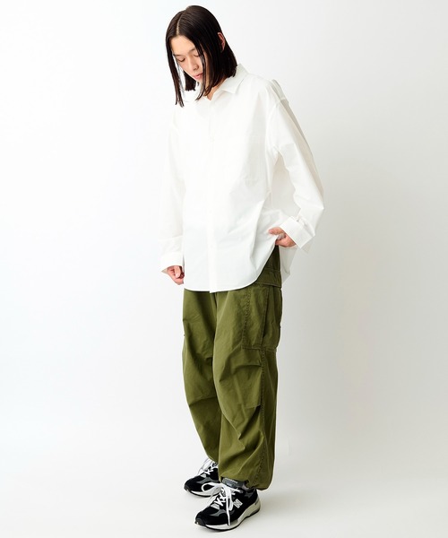NewAnce（ニュアンス）の「【NewAnce】Oversized Shirt オーバーサイズシャツ（シャツ/ブラウス・メンズ・ダークグリーン/ブラック/ホワイト・FREE）」の11枚目の写真
