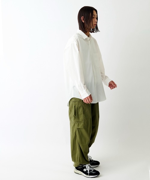 NewAnce（ニュアンス）の「【NewAnce】Oversized Shirt オーバーサイズシャツ（シャツ/ブラウス・メンズ・ダークグリーン/ブラック/ホワイト・FREE）」の12枚目の写真