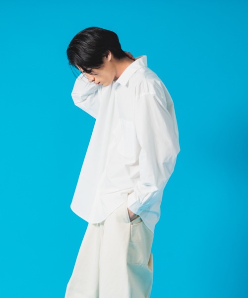 NewAnce（ニュアンス）の「【NewAnce】Oversized Shirt オーバーサイズシャツ（シャツ/ブラウス・メンズ・ダークグリーン/ブラック/ホワイト・FREE）」の18枚目の写真