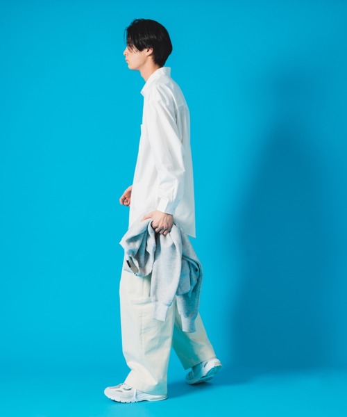NewAnce（ニュアンス）の「【NewAnce】Oversized Shirt オーバーサイズシャツ（シャツ/ブラウス・メンズ・ダークグリーン/ブラック/ホワイト・FREE）」の22枚目の写真