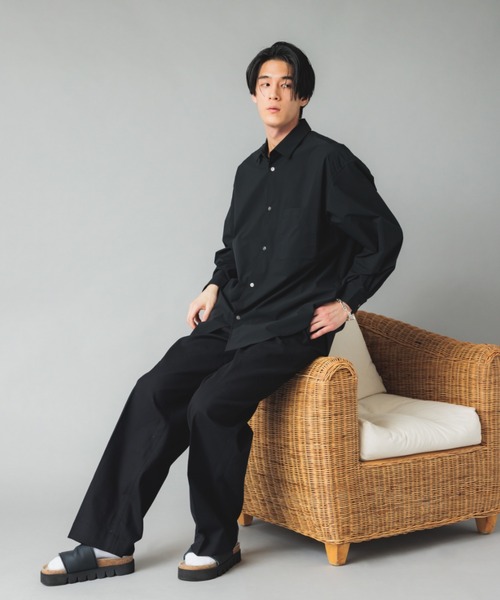 NewAnce（ニュアンス）の「【NewAnce】Oversized Shirt オーバーサイズシャツ（シャツ/ブラウス・メンズ・ダークグリーン/ブラック/ホワイト・FREE）」の19枚目の写真