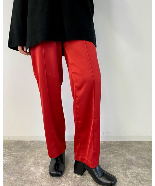 MLI'A（エムリア）の「センターシームサテンイージー／パンツ（その他パンツ・レディース・レッド/イエロー/グリーン・FREE）」の3枚目の写真