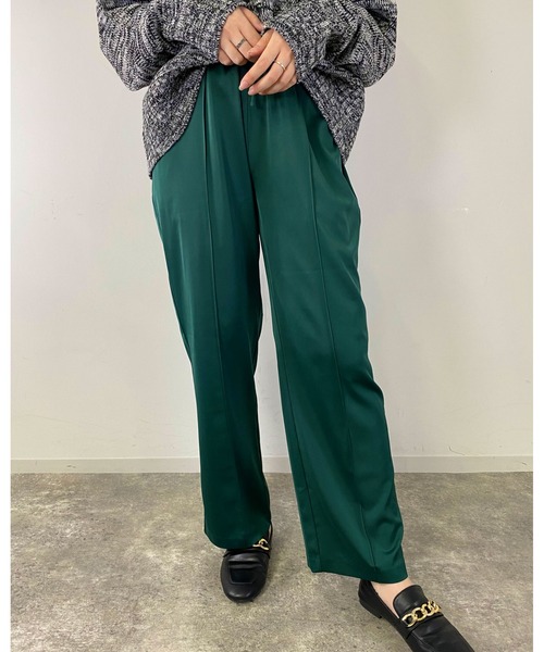 MLI'A（エムリア）の「センターシームサテンイージー／パンツ（その他パンツ・レディース・レッド/イエロー/グリーン・FREE）」の2枚目の写真