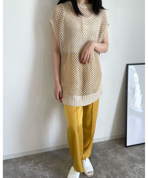 MLI'A（エムリア）の「センターシームサテンイージー／パンツ（その他パンツ・レディース・レッド/イエロー/グリーン・FREE）」の10枚目の写真