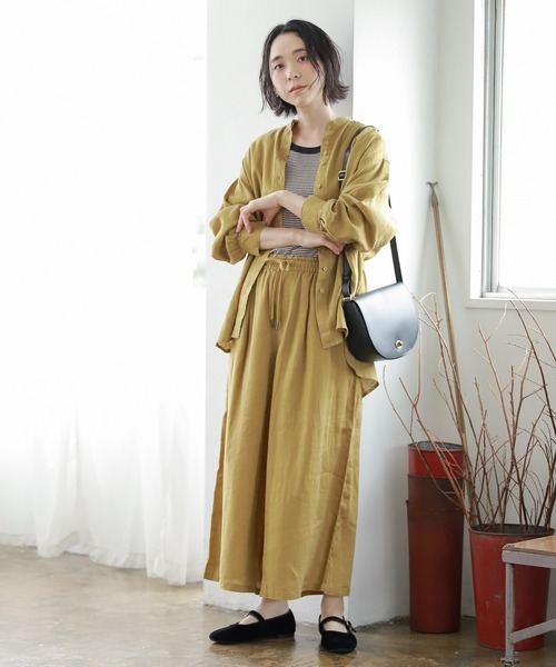 studio CLIP（スタディオクリップ）の「マルチボーダー5分袖プルオーバー（Tシャツ/カットソー・レディース・その他1/パープル/カーキ・LARGE/MEDIUM）」の12枚目の写真