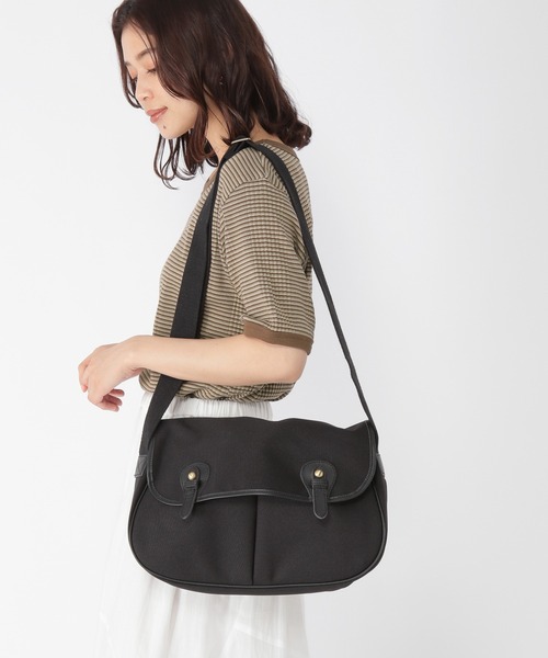 studio CLIP（スタディオクリップ）の「マルチボーダー5分袖プルオーバー（Tシャツ/カットソー・レディース・その他1/パープル/カーキ・LARGE/MEDIUM）」の4枚目の写真