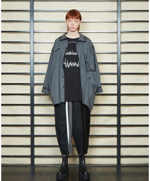 gomme（ゴム）の「T/Rボイル　タックシャツ（シャツ/ブラウス・レディース・チャコールグレー/ブラック・MEDIUM）」の12枚目の写真