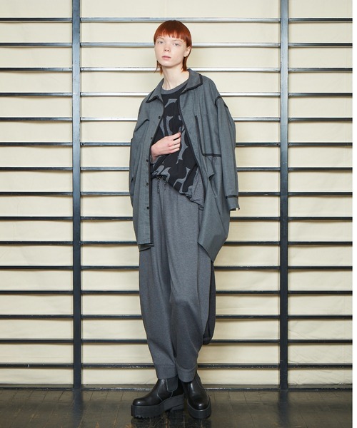 gomme（ゴム）の「T/Rボイル　タックシャツ（シャツ/ブラウス・レディース・チャコールグレー/ブラック・MEDIUM）」の5枚目の写真