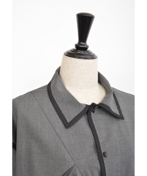 gomme（ゴム）の「T/Rボイル　タックシャツ（シャツ/ブラウス・レディース・チャコールグレー/ブラック・MEDIUM）」の16枚目の写真