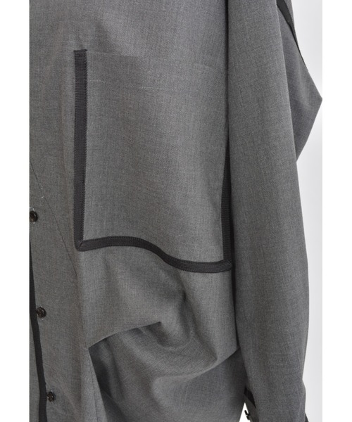 gomme（ゴム）の「T/Rボイル　タックシャツ（シャツ/ブラウス・レディース・チャコールグレー/ブラック・MEDIUM）」の11枚目の写真
