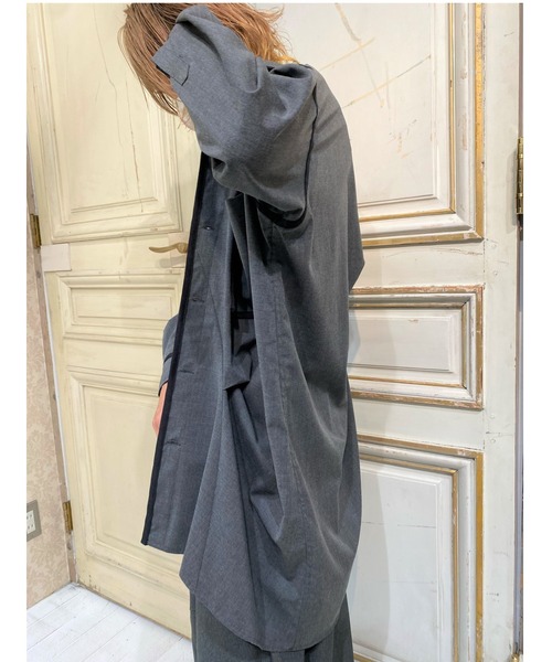 gomme（ゴム）の「T/Rボイル　タックシャツ（シャツ/ブラウス・レディース・チャコールグレー/ブラック・MEDIUM）」の21枚目の写真