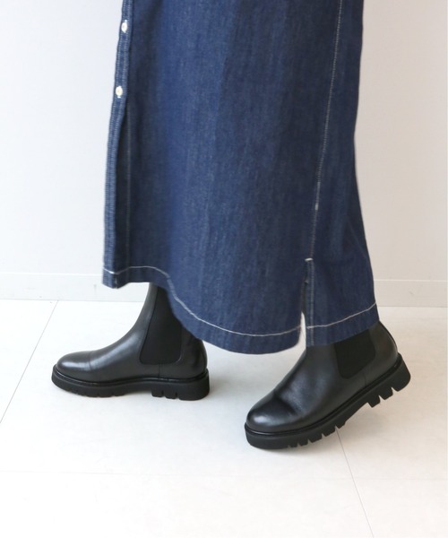 SLOBE IENA(スローブイエナ)の「SLOBE IENA サイドゴアブーツ◆(ブーツ・レディース・ブラック/ナチュラル・35/36/38/37)」の6枚目の写真