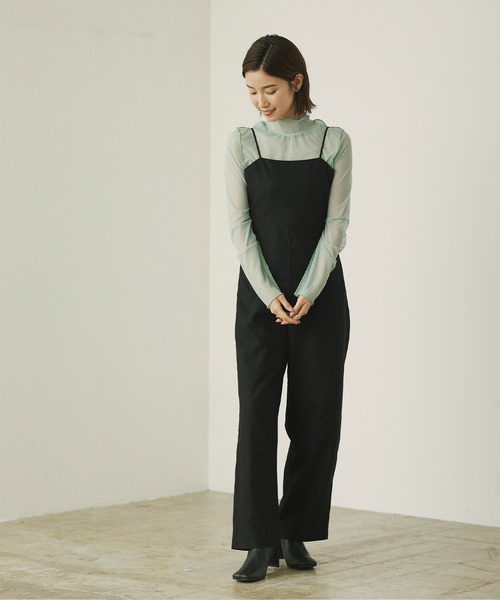 titivate(ティティベイト)の「前後2wayメローシアーハイネックカットソー(Tシャツ/カットソー・レディース・グリーン/アイボリー/ピンク/ブラウン系その他・M/L/S)」の9枚目の写真