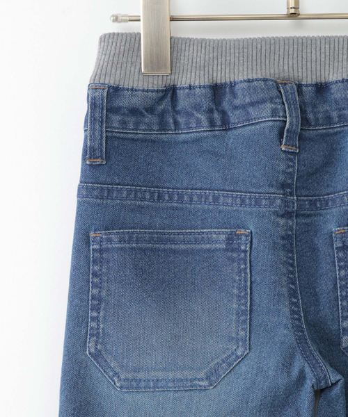 ikka(イッカ)の「【キッズ】ウエストリブストレッチパンツB(100~160cm)(デニムパンツ・キッズ・ネイビー/ダークグレー・120/150/140/130/160/100/110)」の5枚目の写真