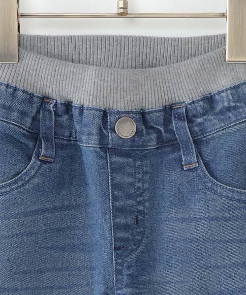 ikka(イッカ)の「【キッズ】ウエストリブストレッチパンツB(100~160cm)(デニムパンツ・キッズ・ネイビー/ダークグレー・120/150/140/130/160/100/110)」の3枚目の写真