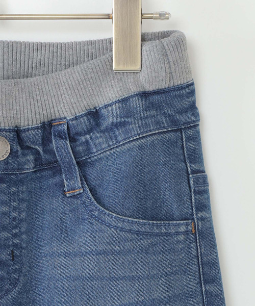 ikka(イッカ)の「【キッズ】ウエストリブストレッチパンツB(100~160cm)(デニムパンツ・キッズ・ネイビー/ダークグレー・120/150/140/130/160/100/110)」の4枚目の写真