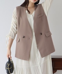 ダブルボタンベスト ノースリジレジャケット