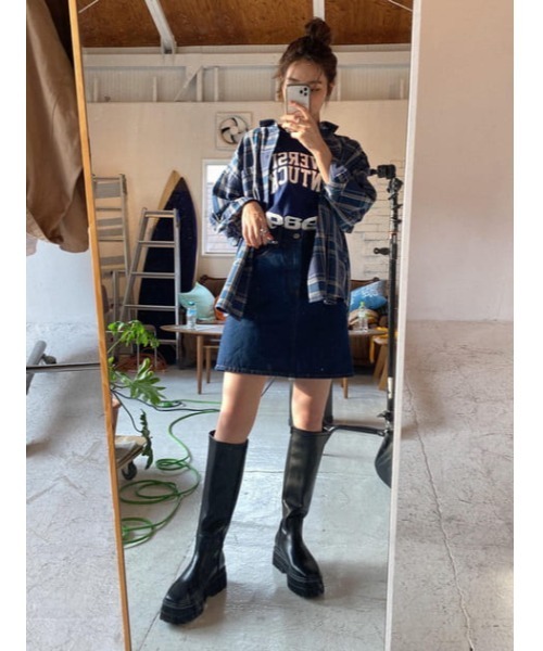 RODEO CROWNS WIDE BOWL（ロデオクラウンズワイドボウル）の「O/W denim skirt（デニムスカート・レディース・ワンウォッシュ・X-SMALL/MEDIUM/SMALL）」の14枚目の写真