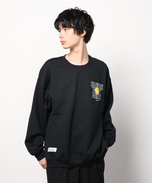 MANASTASH(マナスタッシュ)の「MANASTASH/マナスタッシュ SFM SWEAT SHIRT SFMスウェットシャツ 7113111(スウェット・メンズ・ブラック/ライトグレー・MEDIUM/LARGE/X-LARGE)」の2枚目の写真