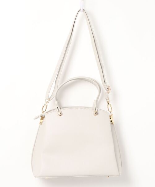 m.f.editorial（エムエフエディトリアル）の「＊エムエフエディトリアルレディース/m.f.editorial：Women  サークルメタルハンドル 2WAYミニショルダーバッグ（ショルダーバッグ・レディース・ブラック/ライトグレー・FREE）」の5枚目の写真