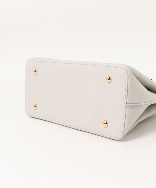 m.f.editorial（エムエフエディトリアル）の「＊エムエフエディトリアルレディース/m.f.editorial：Women  サークルメタルハンドル 2WAYミニショルダーバッグ（ショルダーバッグ・レディース・ブラック/ライトグレー・FREE）」の6枚目の写真