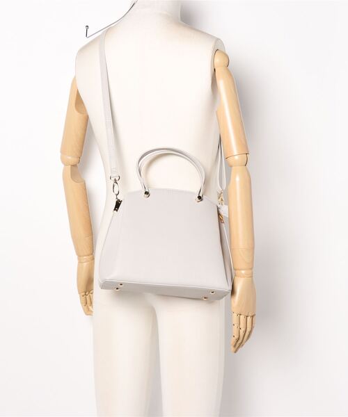 m.f.editorial（エムエフエディトリアル）の「＊エムエフエディトリアルレディース/m.f.editorial：Women  サークルメタルハンドル 2WAYミニショルダーバッグ（ショルダーバッグ・レディース・ブラック/ライトグレー・FREE）」の4枚目の写真