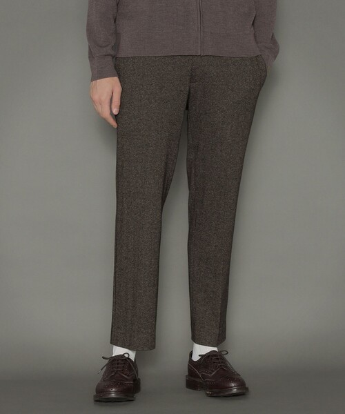 MACKINTOSH LONDON(マッキントッシュ ロンドン)の「【FLEX JERSEY】ヘリンボーンシャーリングパンツ(その他パンツ・メンズ・チャコールグレー/ブラウン系その他・40/38/42)」の2枚目の写真