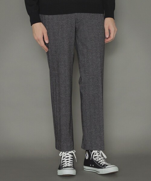 MACKINTOSH LONDON(マッキントッシュ ロンドン)の「【FLEX JERSEY】ヘリンボーンシャーリングパンツ(その他パンツ・メンズ・チャコールグレー/ブラウン系その他・40/38/42)」の1枚目の写真