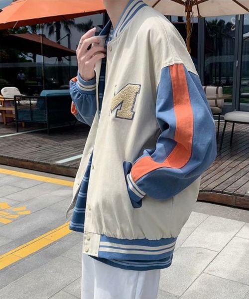 MGV(エムジーヴィー)の「サガラ刺繍オーバーサイズスタジャン(スタジャン・メンズ・ブラック/ベージュ・MEDIUM/LARGE/X-LARGE)」の11枚目の写真