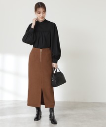 N.（N. Natural Beauty Basic） | 【S Size Line】◆イージーケアガンクラブタイトスカート(スカート)