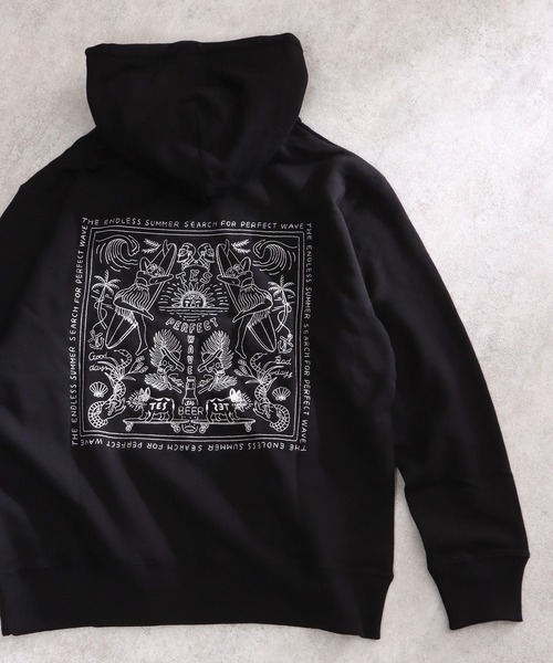 The Endless Summer（エンドレスサマー）の「TES CALM BANDANA PARKA / パーカー（パーカー・メンズ・ブラック/ブルーグレー・SMALL/MEDIUM/LARGE/X-LARGE）」の2枚目の写真