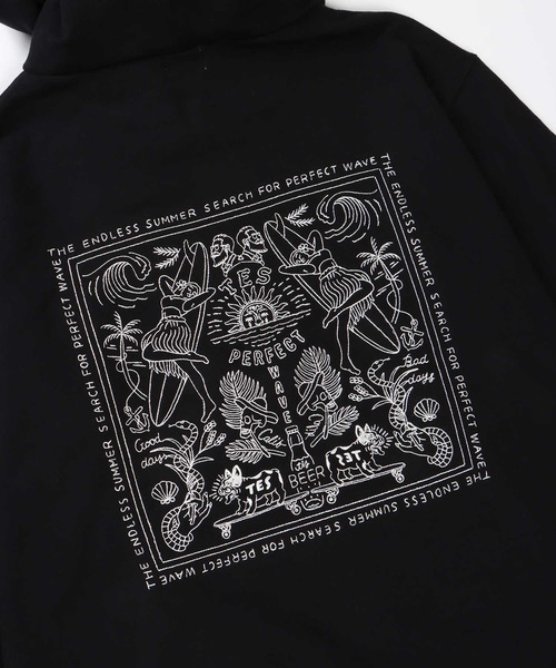 The Endless Summer（エンドレスサマー）の「TES CALM BANDANA PARKA / パーカー（パーカー・メンズ・ブラック/ブルーグレー・SMALL/MEDIUM/LARGE/X-LARGE）」の13枚目の写真