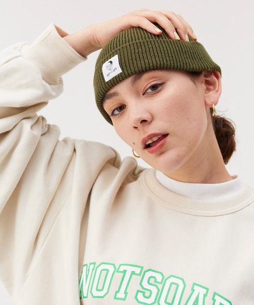 Not So Ape（ノットソーエイプ）の「カラー ニットキャップ（ニットキャップ/ビーニー・メンズ・その他1/ベージュ/カーキ/ブルー/オレンジ/グリーン・FREE）」の3枚目の写真
