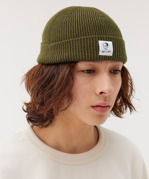 Not So Ape（ノットソーエイプ）の「カラー ニットキャップ（ニットキャップ/ビーニー・メンズ・その他1/ベージュ/カーキ/ブルー/オレンジ/グリーン・FREE）」の15枚目の写真