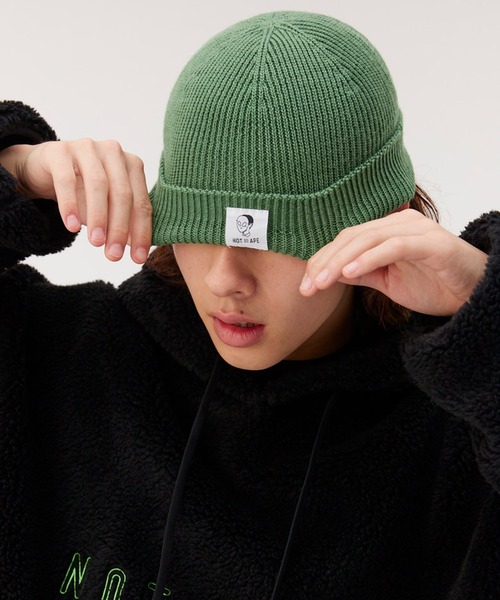 Not So Ape（ノットソーエイプ）の「カラー ニットキャップ（ニットキャップ/ビーニー・メンズ・その他1/ベージュ/カーキ/ブルー/オレンジ/グリーン・FREE）」の18枚目の写真