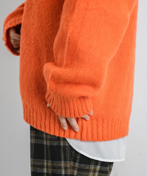 Libra Cue(リブラ キュー)の「モヘアライクリラックスカーディガン(カーディガン/ボレロ・レディース・グリーン/グレー/オレンジ/アイボリー/ブラック・FREE)」の17枚目の写真