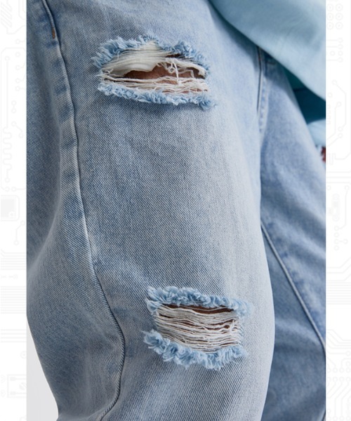 MAISON EMERALD(メゾン エメラルド)の「A'GEM/9 × .kom『MAISON EMERALD/メゾン エメラルド』アートグラフィックデニムパンツ(デニムパンツ・メンズ・ブルー・M/L)」の7枚目の写真